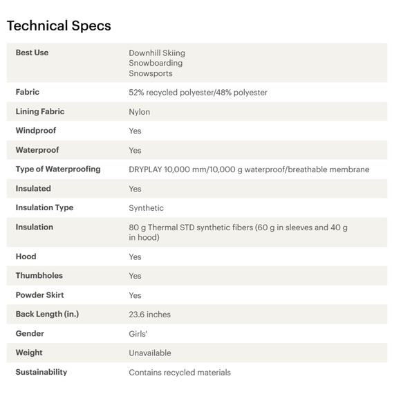 REI Jananas Insulated Winter Jacket Girls Snowsports Size 12 - Picture 15 of 15